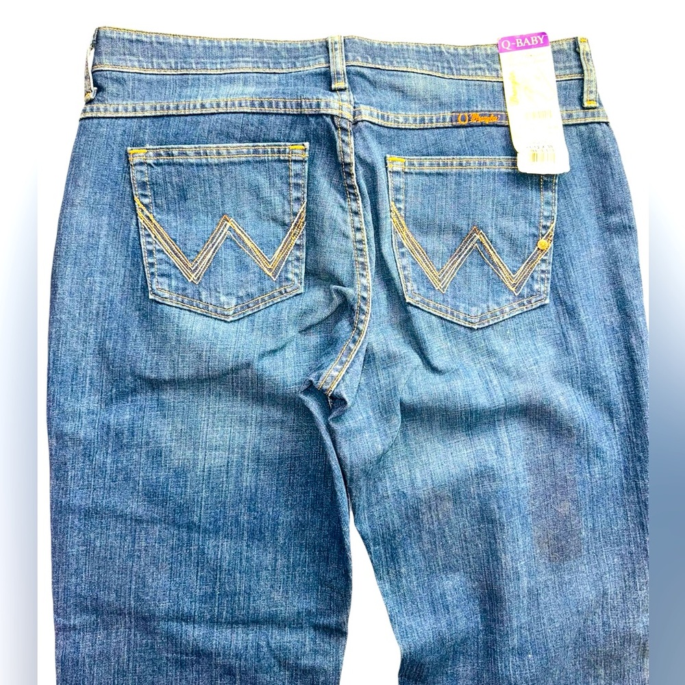 New with Tags Wrangler Q Baby 11/12 x 38 Jeans – No Gap Waistband, Bootcut Style